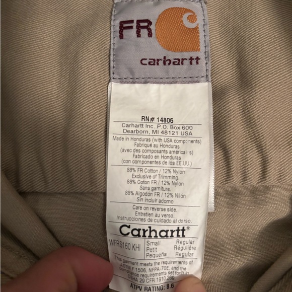 Carhartt FR button up Khaki shirt - Picture 4 of 5